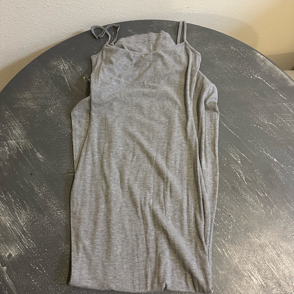 SKIMS Gray Maxi Slip Dress Size Medium Women's M - Picture 4 of 4